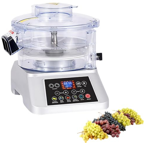 QIUNAOZI Professioneller Traubenschäler, automatischer Mehrfruchtschäler, Schnellschäler für Beeren, schont das Fruchtfleisch, EIN-Knopf-Bedienung, geeignet für Trauben, Kirschtomaten usw Silver