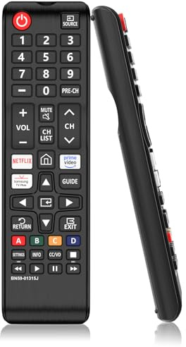 Samsung Tv Remote Control Replacement - BN59-01315B Samsung Universal Tv Remote Competible with Smart TV LCD LED HD UHD and QLED Controller for all Models - Durable Body-No Setup Needed (Black)