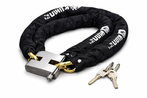 3.94 ft Heavy Duty Bike Chain Lock with 3 Keys – 1.4kg Anti-Theft Motorcycle & Bicycle Lock, 8mm Thick Security Chain, Durable Black Key Lock