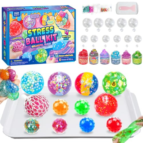 18 Stück Schleim Selber Machen Set Selber Machen Set Für Erwachsene DIY Deine Eigenen Funkelnden Stressball Mit Zubehör Lustiges Bastel Geschenk Geburtstag