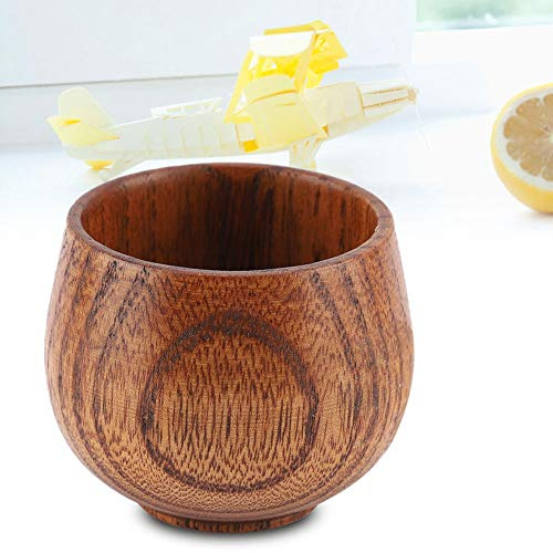 Smandy Tasse en Bois Faite à la Main en Bois Massif, Tasse à café Légère, Isolée, pour Eau, Jus, Bière, Lait, Verres Rustiques pour les Familles, la Maison, le Bureau, le Camping (#2)