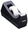 Scotch Dispenser Ricaricabile per Nastro Adesivo da 19 mm x 33 m, Porta Scotch per Ufficio, Nero