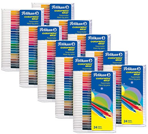 Pelikan Fasermaler Colorella Star, 10 Set, 24-farbig (Fasermaler Colorella Star, 24 Farben | 10 Set)