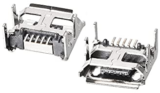 sourcing map 10 STÜCKE Micro USB Buchse Stecker 5-Pin 180 Grad, Ersatz Adapter