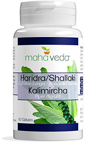 Phytosud Curcuma Piperine Poivre Noir et Boswellia pour les Articulations et Muscles - Curcuma Gelules - Haridra Shallaki Kallimircha - Dosage Renforcé - 60 gelules - Fabriqué en France