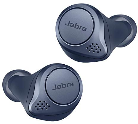 Jabra Elite Active 75t – Sport-In-Ear Bluetooth Kopfhörer imit aktiver Geräuschunterdrückung und Langer Akkulaufzeit für True Wireless-Erlebnis bei Telefonaten und Musik, Navy Blau