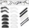 Brille Ohrgreifer Nasenpad Silikon Brille Anti-Rutsch Tempeltipps Brille Halter Halter Sonnenbrille Brille Nasenpads und Ohrhaken für Kinder und Erwachsene,9 Paar