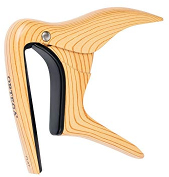 Ortega Guitars Kapodaster Flach - Aluminium-Legierung Hellbraun (OCAPO-MAD) | Musikinstrument Zubehör, für Gitarre
