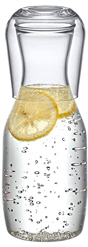 Amazing Abby - Aurora - Acrylic Bedside Carafe Set, Plastic Water Carafe with Dual-Use Tumbler/Lid, Easy-Access for the Night, Shatter-Proof, BPA-Free, Great for Bedroom, Bathroom, Kitchen, and More