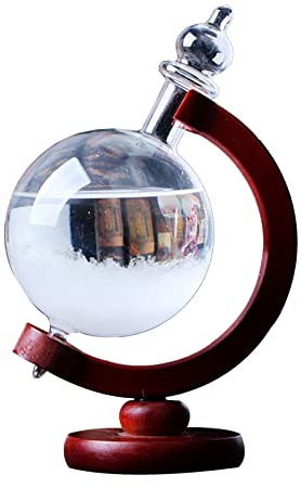 SYFUNLV Crystal Wettervorhersage - Globusförmige Wetterstation, Wetterglas Barometer, Innovative Dekorative Desktop-Wettervorhersage für Zuhause und Büro, Tischdekoration Handwerk