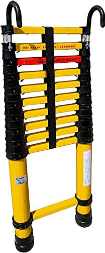 Fiberglass Telescoping Ladder with Hook, 5m/4.5m/4m/3.5m/3m/2.5m/2m Extension Ladder, Extend Climb Telescopic Ladders for Home Roof Electrical Work (Size : 2.5m/8.2ft)