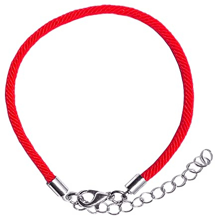ZENSE - Bracciale in corda regolabile rosso da uomo ZB0367
