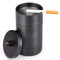 HONZUEN Cendrier En Acier Inox avec Couvercle, Ashtray Outdoor Coupe-vent et Imperméable Facile à Nettoyer Beau Cendriers Épaissi Anti Odeur pour Exterieur Auto Balcon Maison Restaurant, Noir