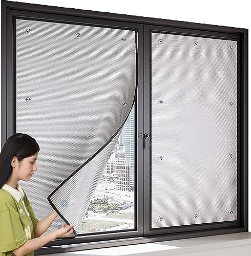 NEPHRA Sonnenschutzfolie Fenster Innen oder Außen, 6MM Doppelseitige Aluminiumfolie, Fensterfolie Sonnenschutz Hitzeschutz, Reflektierende Dachfenster Folie (Größe : 140x200cm)