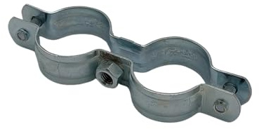 10x 33-40mm 1 Doppel-Schraubrohrschellen Stahl Verzinkt Rohrschellen
