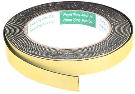 Recogwood Ruban d'étanchéité en mousse 15 mm (l) x 1 mm (P) x 5 m (L), bande d'étanchéité autocollante pour isolation de fenêtre et porte
