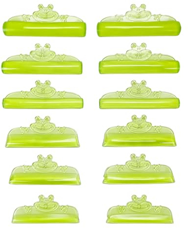 Libeauty Coussinets de levage de cils, 2 Type de Curl, 6 paires de bâtons de cils auto-adhésifs réutilisables, coussinets en silicone, protège-cils en forme de grenouille mignonne - Vert translucide