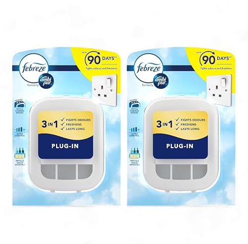 2 x Ambi Pur 3Volution Air Freshener Plug-in Diffuser DEVICE ONLY, Plug in Air Freshener, Odour Clear technology