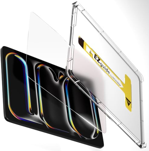 BELLEMOND Tempered Glass Screen Protector designed for iPad Pro 11 (M5, 2025/M4, 2024) - Ultra Clear「EZ Guide」Alignment Kit for Flawless Installation, 10H Hardness - Designed in Japan