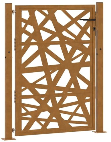 vidaXL Puerta de jardín 100x125 cm acero corten diseño ligero