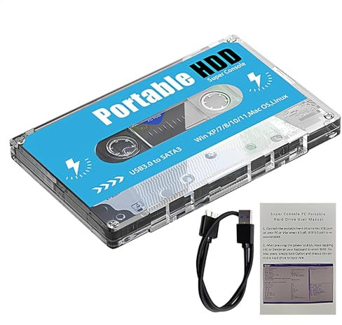 Pocket Super Console - Retro Disk Gam-ing Console Cassette | hdm-i 4k Gam-ing Stick | Plug And Play Video Game Console Built In 60000+ Games, 70 Classic Emulators | 4K High Definition Multimedia