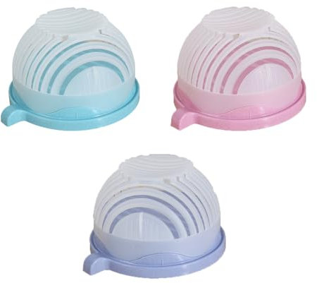 Set of 3 Salad Cutter Key Piece Set Strainer Salad Spinner Salad Bowl Cutter Maker Vegetable Cutter Bowl 3 in 1 Fruit Vegetable Salad in 60 Seconds (E)
