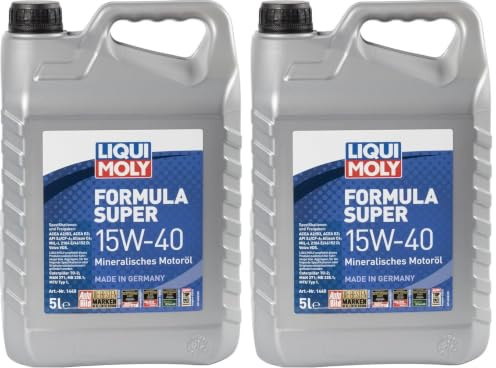 LIQUI MOLY Formula Super 15W-40 | 5 L | mineralisches Motoröl | Art.-Nr.: 1440 (Packung mit 2)