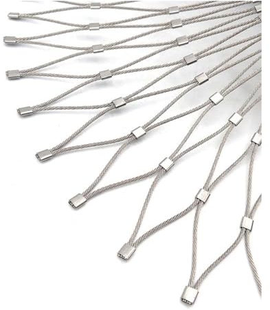 304 Stainless Steel Rope Net, Wire Mesh 1.5 mm Rope Thickness, Chicken Wire for Increased Hardware Applications, Mesh 12 x 12 cm/11 x 11 cm, Robust and Durable