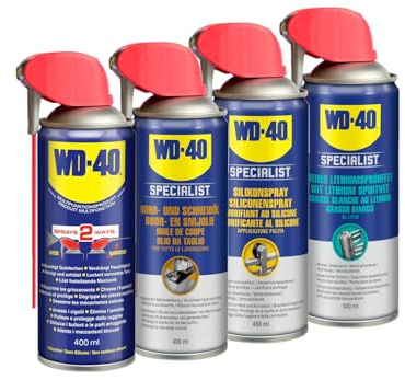 WD-40 Karosserie-Kit Pflegeset mit Bohr- & Schneidöl, Multifunktions-, Silikonspray & Lithiumfett