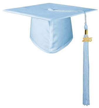 MOVAWAKY Graduation Hat for Adult,2025 Academic Mortar Board Hats Black Student with Adjustable Cap and Tassel Ceremony Party Gifts Her Him Props