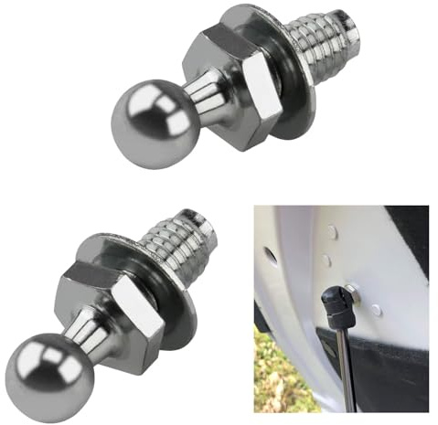 JDCMEI 2 Pièces Boulon à Rotule M8, Boulon à Rotule en Acier Inoxydable pour Vérins à Gaz, Goupille Renforcée pour Vérins à Gaz Hayon, Compatible avec Hayons et Capots de Voitures et Bateaux