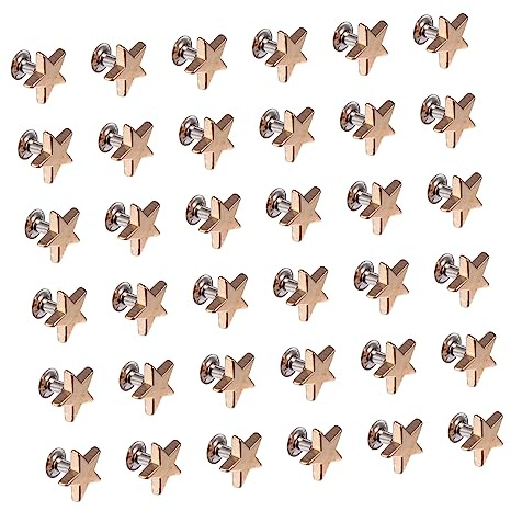 Artibetter 100piezas Remaches De Estrella De Cinco Puntas Plano y Estilo Punk De Aleación Para Accesorios De Ropa