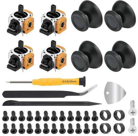 TILONKJ Reparatur-Kit Stick-Drift, 4x 3D-Joystick-Module