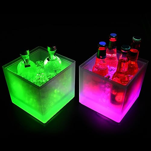 ZoraYorce Nachtclub Bar Party LED Champagner Weinkühler Eimer Eis Dekor