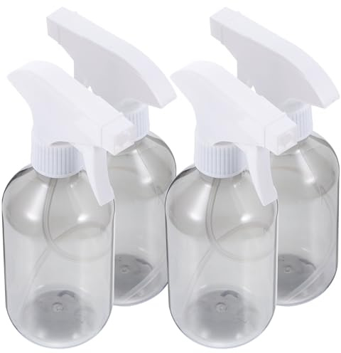 GANAZONO 4 Stück Sprühflaschen Kunststoff 300 Ml Feiner Nebel Wassersprüher Pflanzensprüher Garten Reinigung Haarpflege