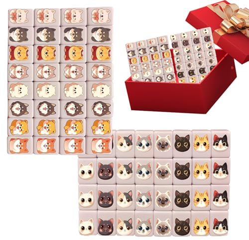 Generisch Mahjong Set | Klassisches Gesellschaftsspiel | Reisespiel Für Erwachsene,Für Freunde Ehepaar Kinder Jugendliche Erwachsene Männer Frauen