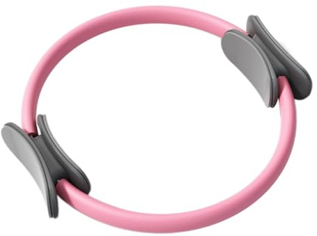 FewNvWa Pilates, Pilates Kreis, Körpertrainer, Oberschenkel Straffungsring, Muskelaufbaugerät Aus Fiberglas, PP, NBR, Konstantdruck, Geeignet, Rosa