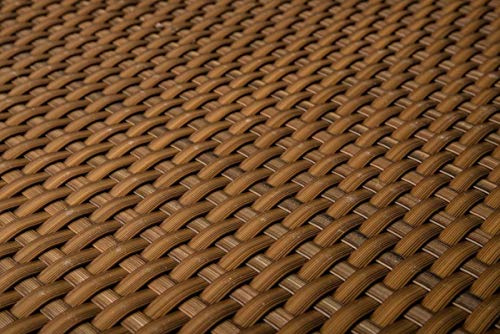 Sellon24 (17,99€/m2) Balkonverkleidung Sichtschutz Meterware Balkonsichtschutz Polyrattan Balkonbespannung RD13-honig90