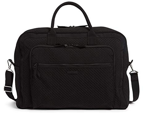 Vera Bradley Women's Microfiber Grand Weekender Travel Bag, Black, One Size