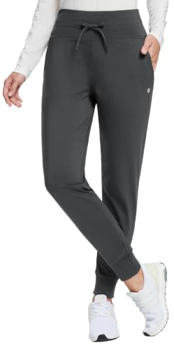 BALEAF Damen Winter Jogginghose wasserdichte Fleece Gefütterte Laufhose Warm Yogahose lang Hohe Taille Warme Winterhose Lauf Yoga Wandern mit Tasche