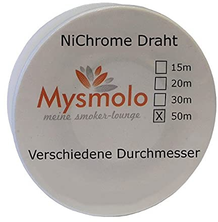 50 Meter NiChrome Ni80 Wickeldraht Heizdraht für E-Zigaretten (0,08 mm)