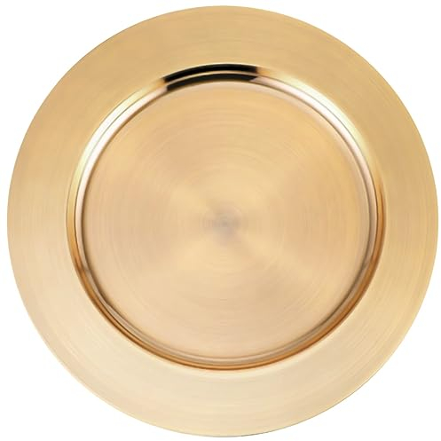 eventkauf Platzteller Gold 1 Stück Ø 33 cm B Ware - Unterteller Dekoteller für Hochzeit, Weihnachten - wiederverwendbar