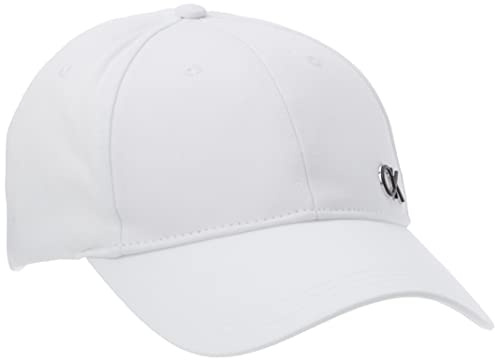 Calvin Klein Herren Baseball-Cap Ck Metal Bb Cap Verstellbar, Weiß (Bright White), OneSize