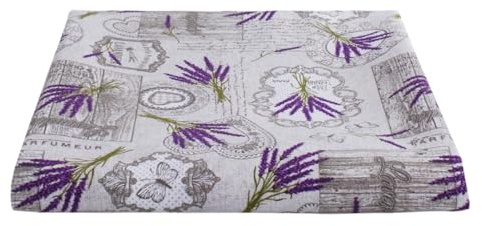 Tessuto Stoffa Cotone Fantasia Fiori Lilla Taglio 280x280 cm Cuscini