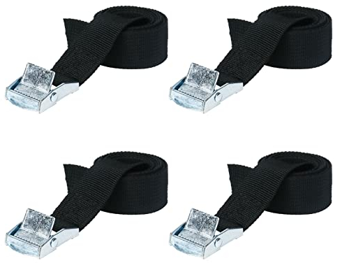 Tie Down Straps, 3M Heavy Duty Tensioning Belts, 4 Pack Adjustable Cargo Straps Ratchet Straps, Strap with Buckle, Lashing Straps Suitable for Motorcycle, Bike, Cargo, Trucks, Trailer, Luggage