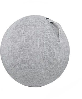 DANETI 55 65 75 CM Yoga Ball Staubdichte Abdeckung Mit Griff Anti-Rutsch Baumwolle Antistatisch Absorbieren Schweiß Gymnastikball Schutzhülle 75CM Grau