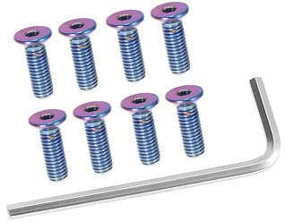 A ABSOPRO M5x0.8 Flat Head Car Steering Wheel Screw Bolts (Set of 8)