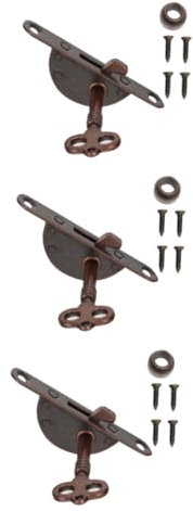 Hemobllo 6sätze Antikes Schrankverriegelungssystem Aus Vintage Seitenverschluss Mit Schlüssel Für Schmuckkästen Und Möbel Rotbronze Langlebig Für -projekte