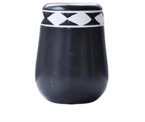 BIVVI Pot de Fleurs Peint à la Main en céramique, Couleur Noir et Blanc, Vase Groot pour Plantes, Ornements de Bureau, décoration de Jardin de Maison