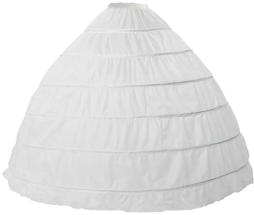 Tsffae 6 Aros Sin Hilo Falda Grande Novia Vestido De Novia Soporte Enagua Mujeres Disfraz Faldas Forro Falda De Aro para Mujer Enagua